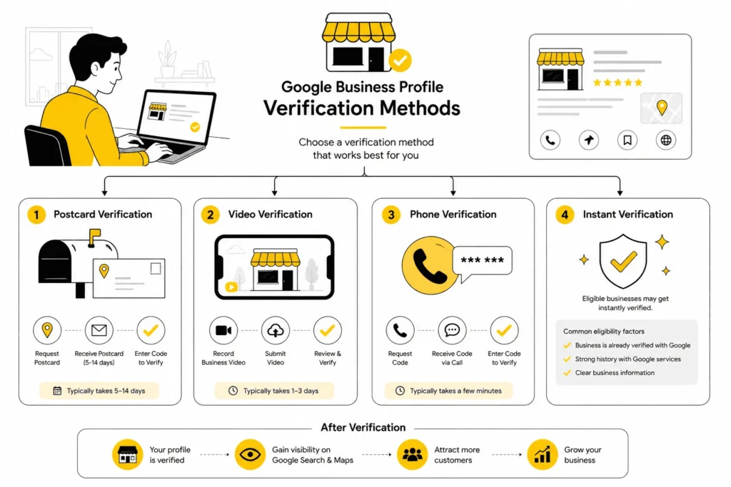 Google Business Profile verification methods in India