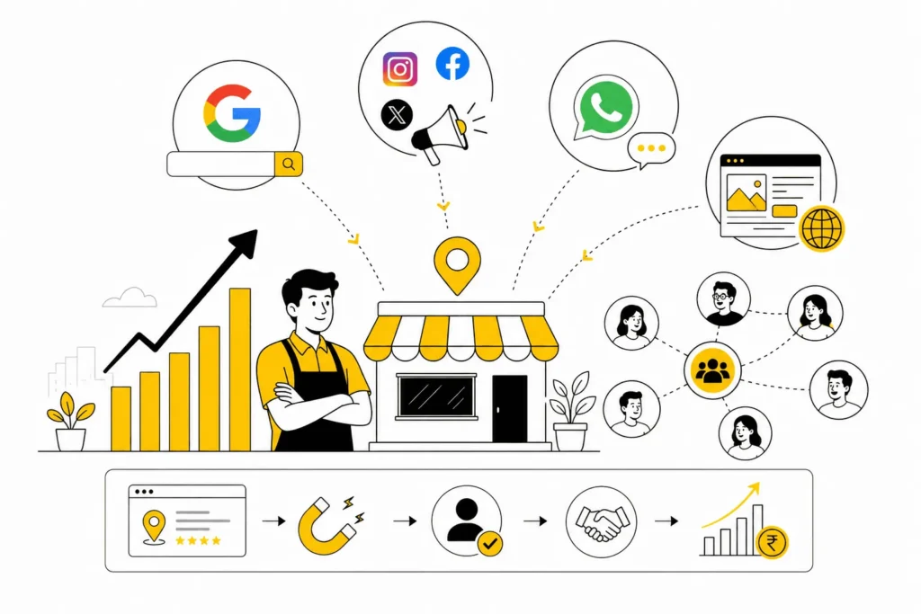 Online customer journey for Indian small businesses