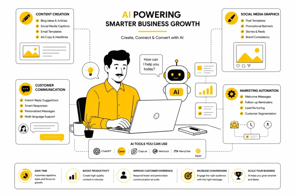 AI tools helping small businesses with marketing tasks