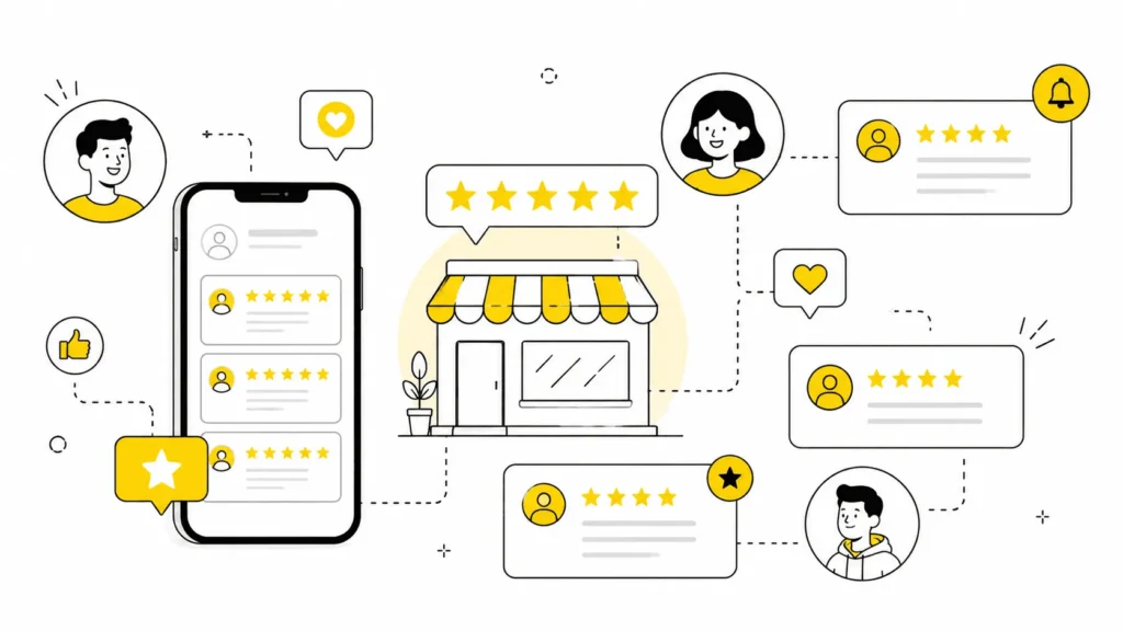 Customer Google reviews improving local SEO for Delhi businesses

