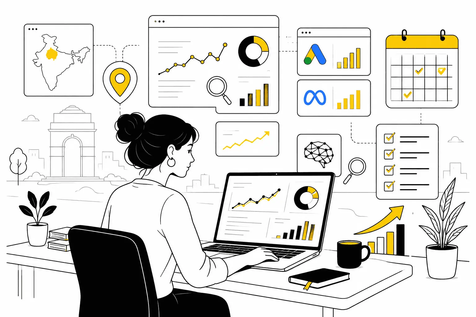 Digital marketing freelancer in Delhi providing SEO, Google Ads, social media marketing, content marketing and website optimization services.