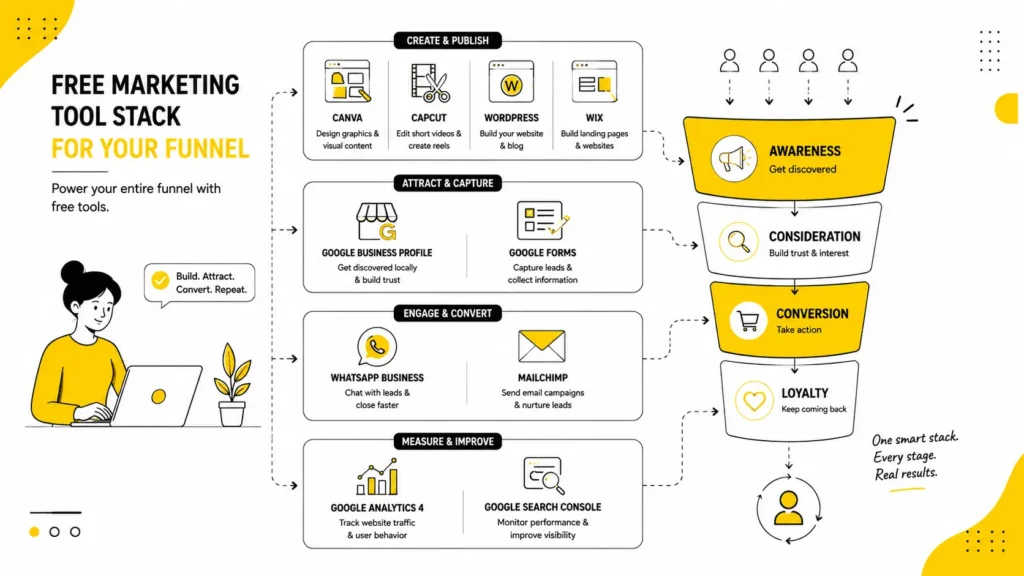 Free tools for building a low budget marketing funnel