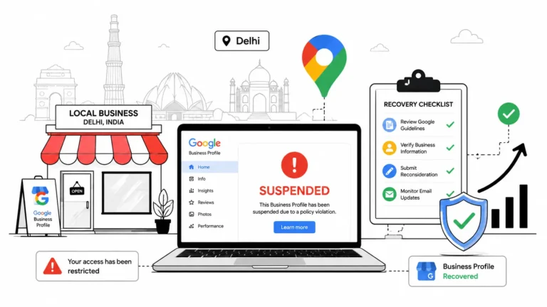 Google Business Profile suspended in Delhi recovery guide