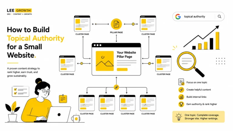 How to build topical authority for a small website with a pillar and topic cluster strategy