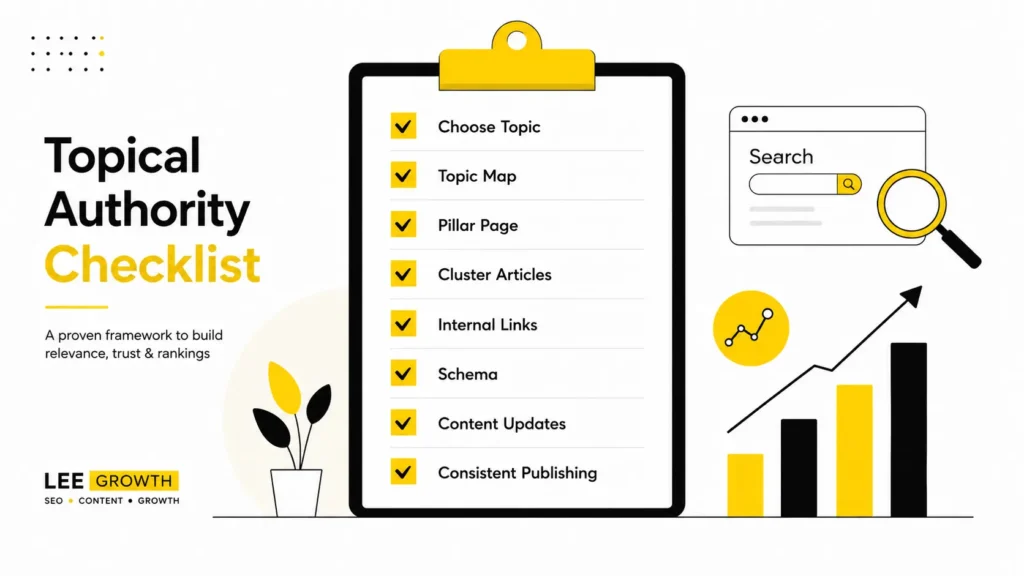 Topical authority SEO checklist for small websites
