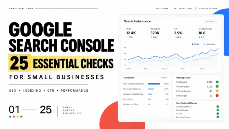 Google Search Console for small businesses 25 essential checks