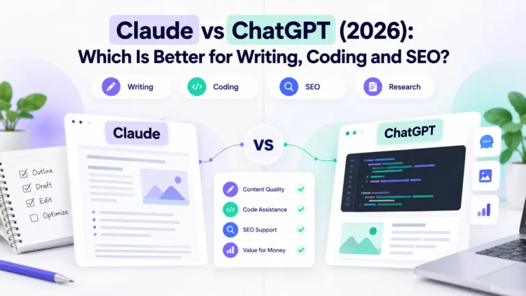 Claude vs ChatGPT 2026 comparison for writing, coding, and SEO